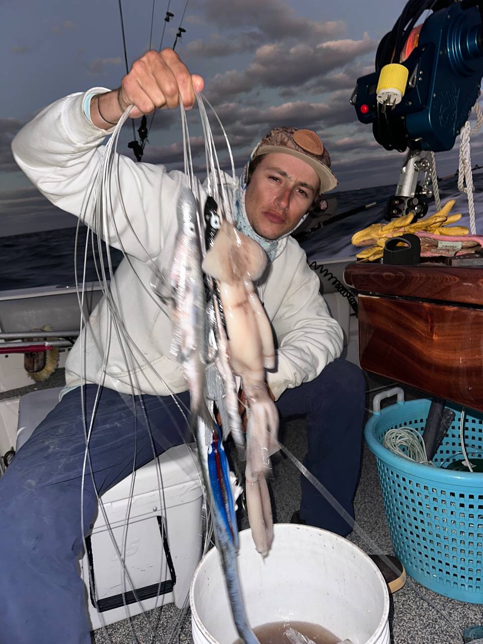 Bait rigging at dawn