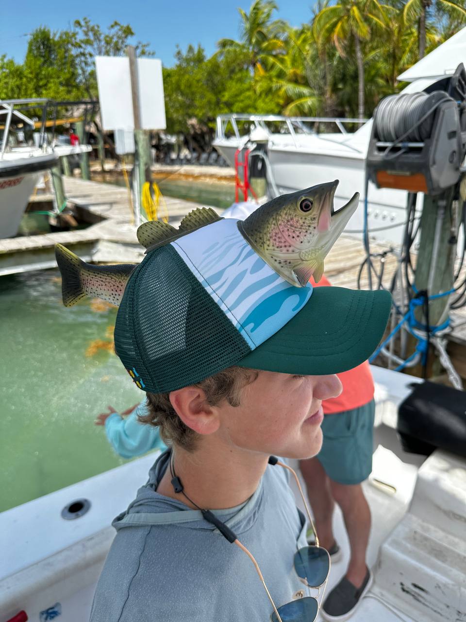 Back at the dock โ that hat though