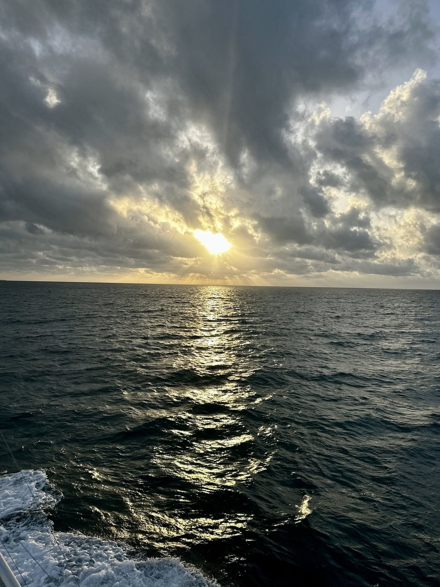 Sunrise on the run out for Andrew Kittler and his crew