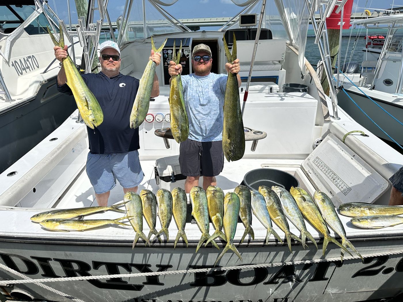 Mr. Jones and Johnny with the day's haul