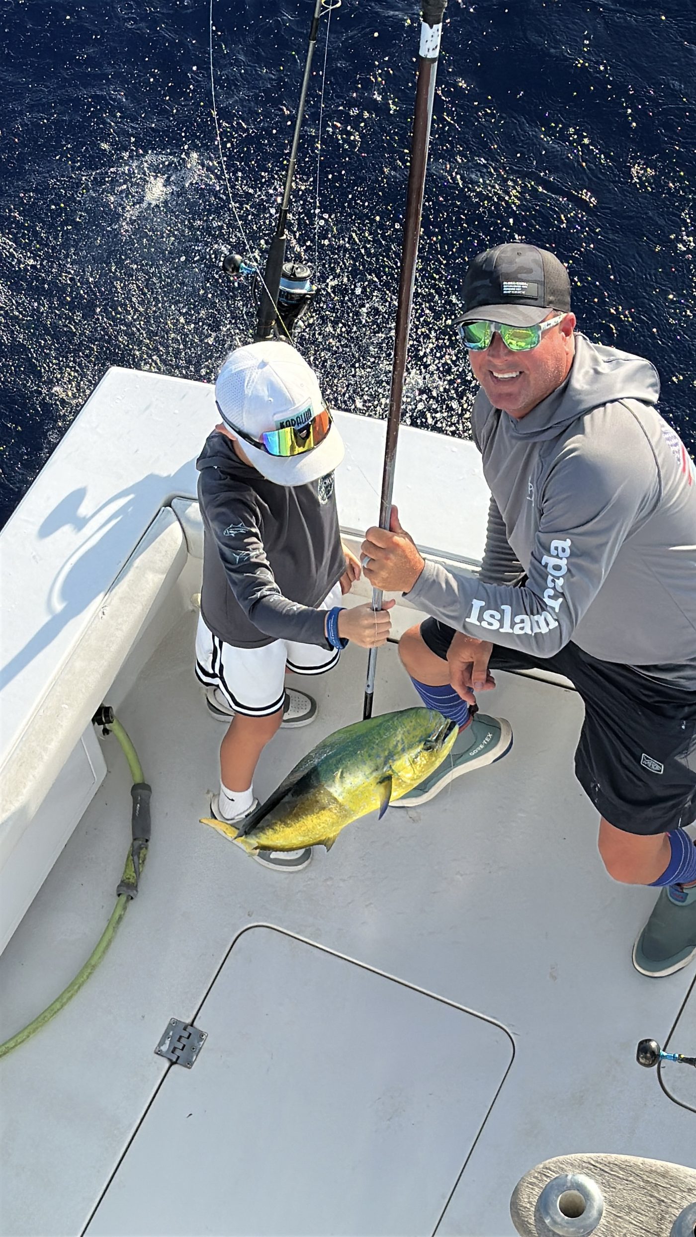Gates with one of the schoolies from the deep water